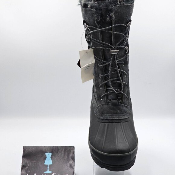 NWT Lands' End Women's Gray Squall Insulated Waterproof Snow Boots Sz 9B 2914 - Picture 13 of 15